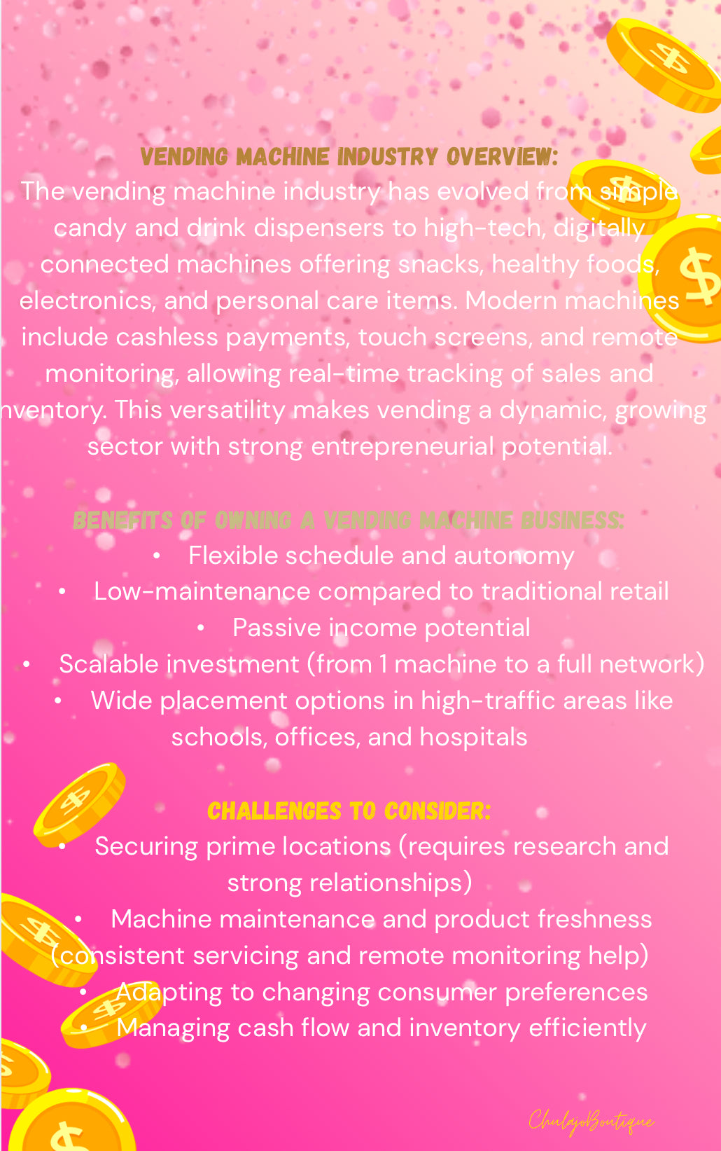 TURN MACHINE INTO MONEY ( vending machine business)PDF